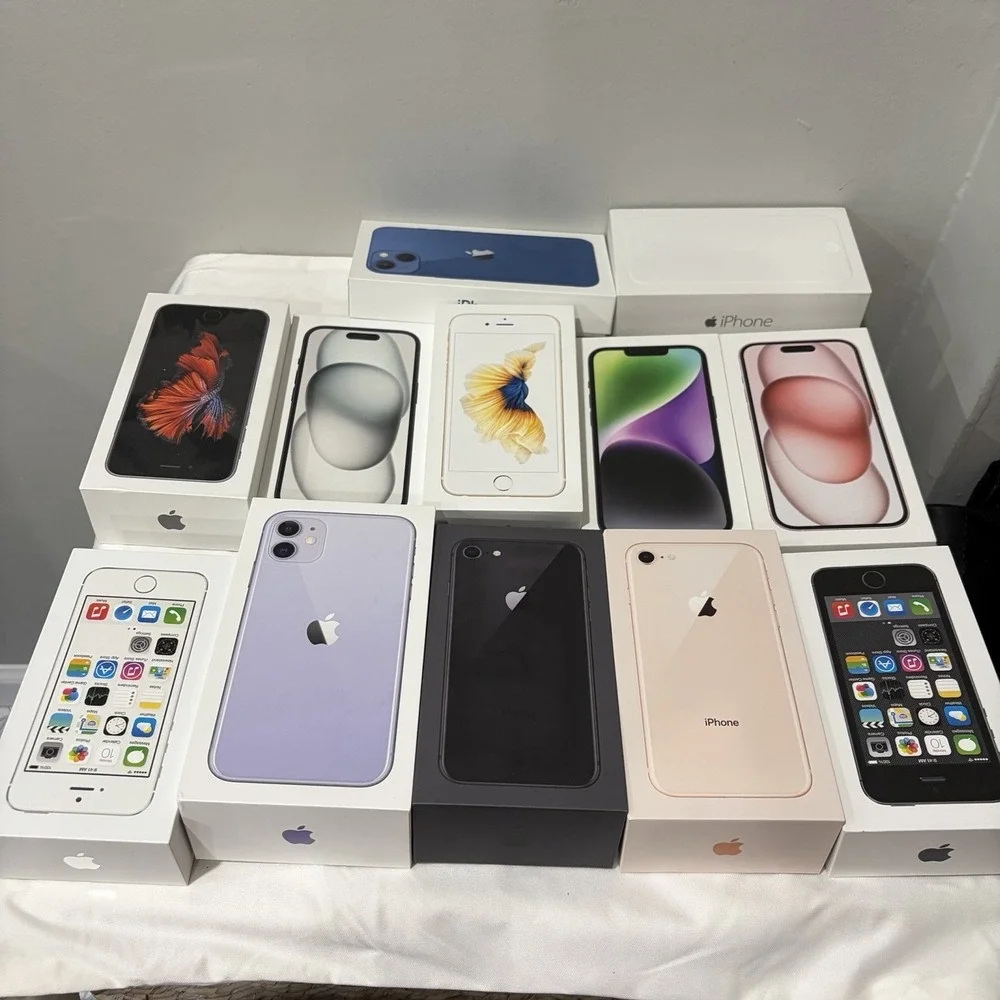 Lot Of 12 iPhone Empty Boxes Mixed No Accessories 5s 8 11 14 15‎ 6s 6 13